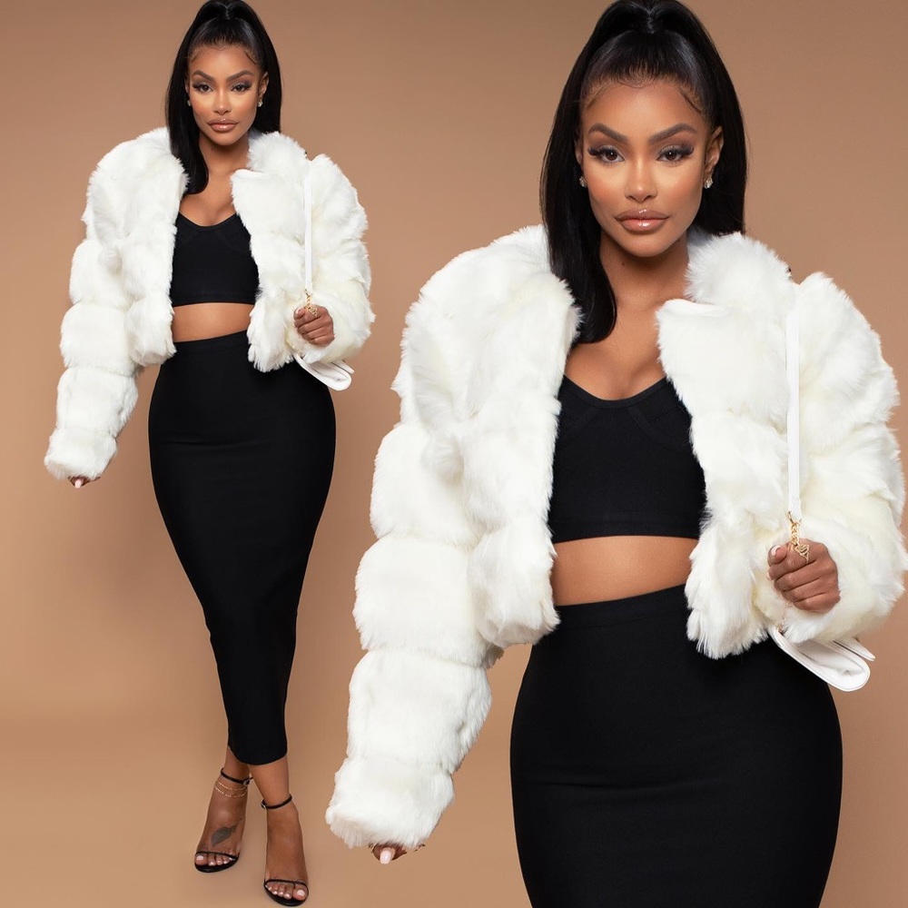 NWT Fashion Nova Only One For Me Faux Fur Coat